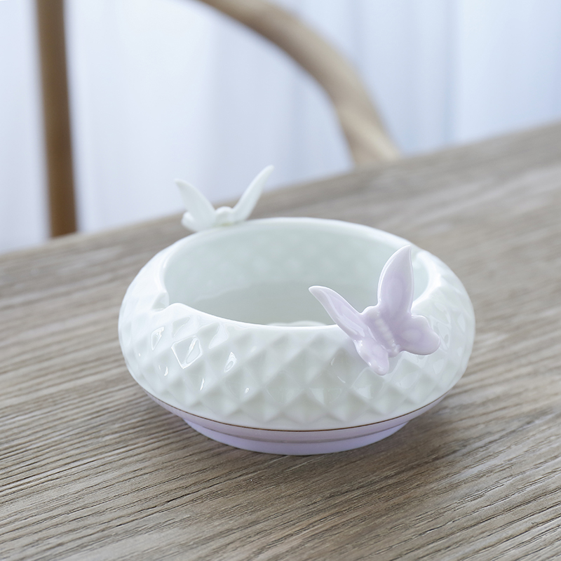 Shadow enjoy green creative large home office furniture restoring ancient ways celadon ceramic ashtray tea accessories furnishing articles YQ