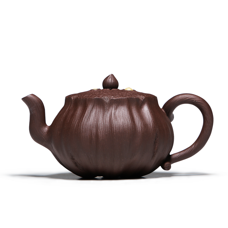 "Shadow enjoy" yixing it pure manual and old purple clay teapot tea pot lotus lotus seed pot of kung fu tea set