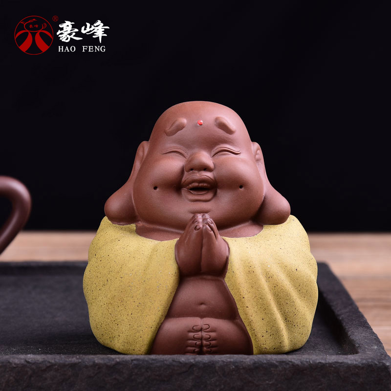 Shadow enjoy creative purple sand tea pet Buddha tea play home furnishing articles kung fu tea tea tray accessories violet arenaceous prayers for HF