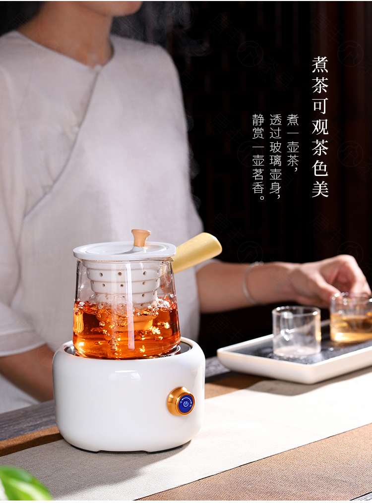 Shadow enjoy electricity TaoLu household boiling tea ware suit side the glass teapot round electric TaoLu glass cup TF