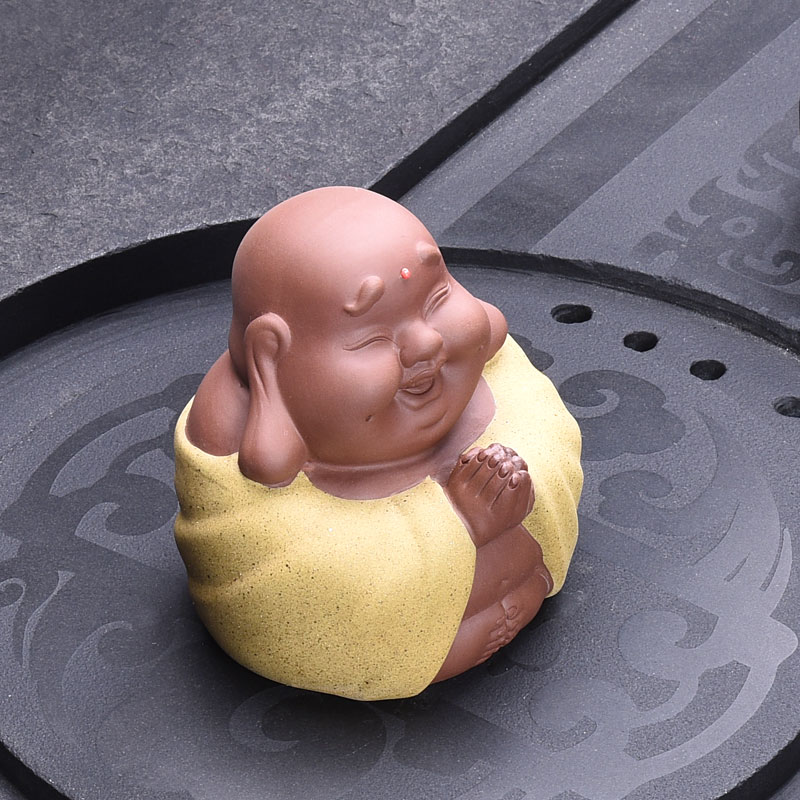 Shadow enjoy creative purple sand tea pet Buddha tea play home furnishing articles kung fu tea tea tray accessories violet arenaceous prayers for HF