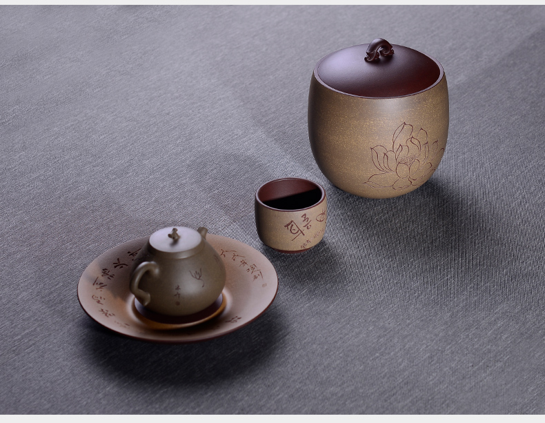 Shadow enjoy new famous yixing purple sand tea pot trumpet chun - yan wu manual pu 'er tea boxes and receives H