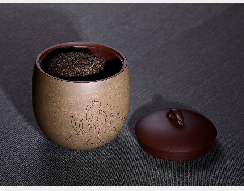 Shadow enjoy new famous yixing purple sand tea pot trumpet chun - yan wu manual pu 'er tea boxes and receives H