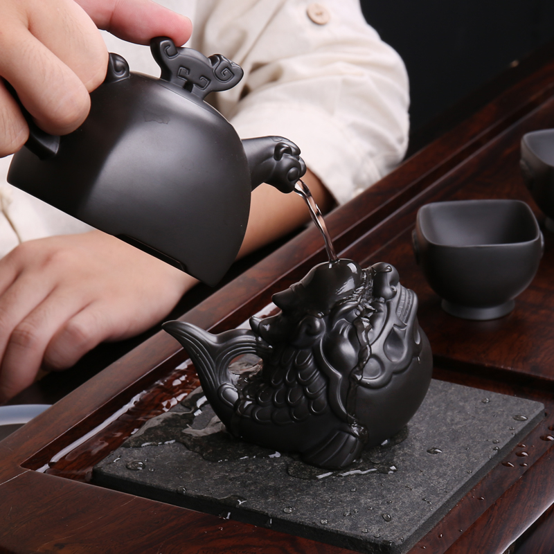 Shadow enjoy kung fu tea set spare parts play purple sand tea furnishing articles spittor office BLT home decoration