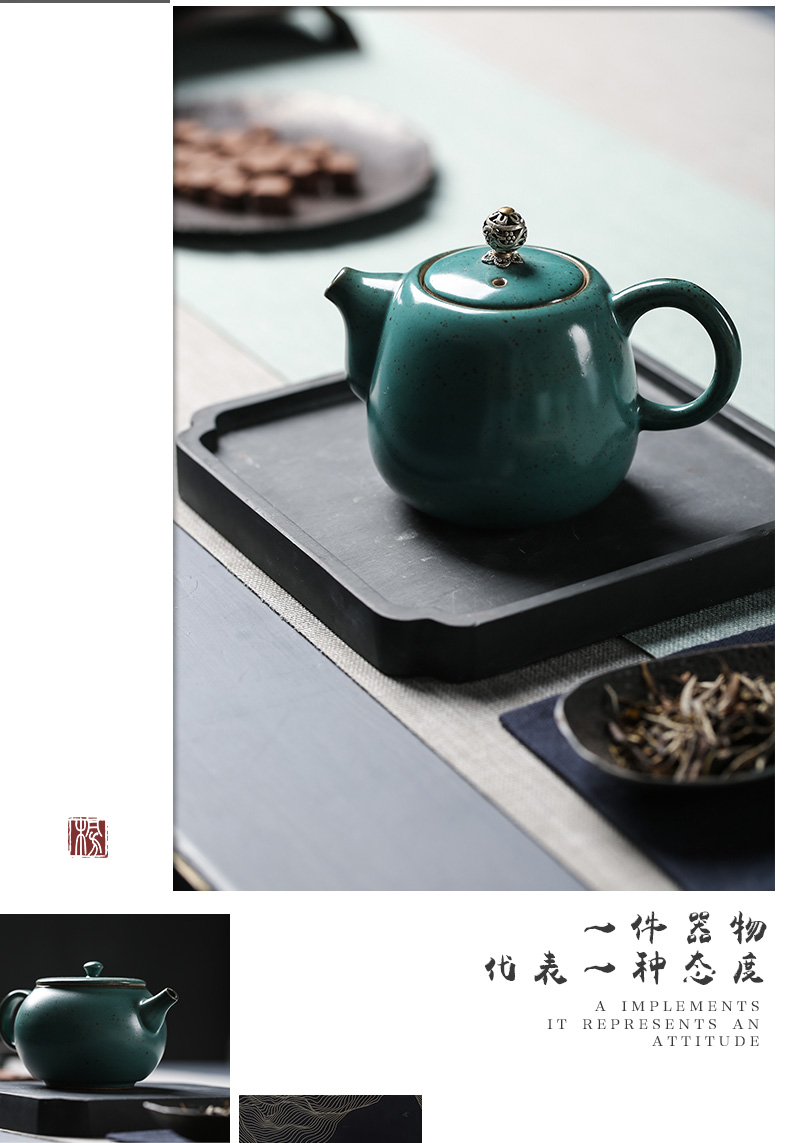 Shadow at jingdezhen Japanese kung fu tea set manually suet jade ceramic teapot pu 'er tea pot small BSC