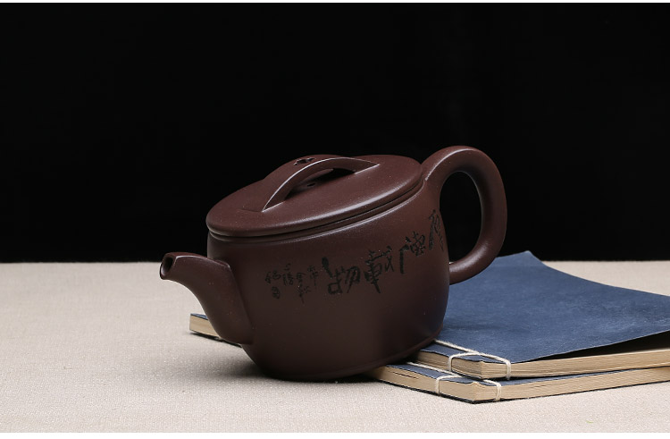 Shadow at yixing purple sand by pure manual it undressed ore purple clay earthen pot of tea kungfu tea taking han SY