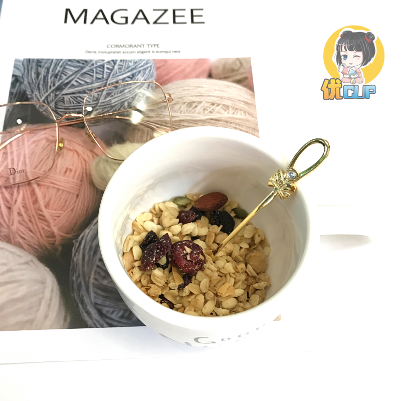 Мешалка ins北欧情侣杯子镀金蝴蝶结米奇盖带盖勺牛奶早餐少女心学生水杯