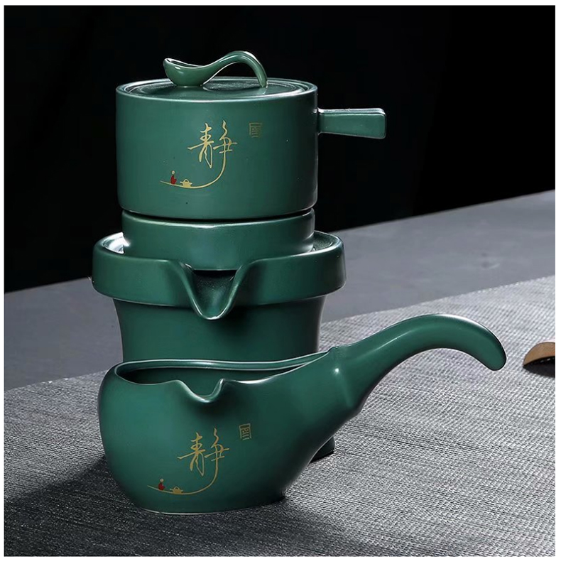 Fit the semi - automatic tea set tea household contracted lazy automatic ceramic tea set gift box set