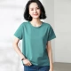 Áo thun nữ mùa hè size lớn 2019 áo sơ mi nữ mới phiên bản Hàn Quốc của áo thun cổ tròn rộng in hoa nữ ngắn tay giản dị - Áo phông áo phông cao cấp