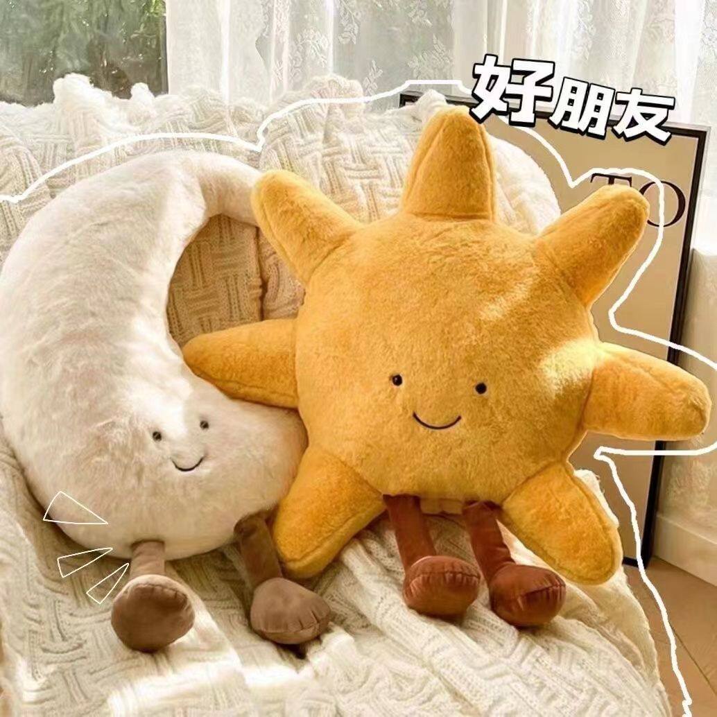 ins sun moon кукла плюшевая игрушка милая кукла подушка для кровати, чтобы успокоить сон и подарить девочкам подарки на день рождения