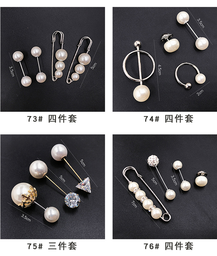 Thời trang Hàn Quốc ngọc trai chống ánh sáng trâm cài pin cardigan nhỏ cài nút áo len ghim cài áo cao cấp