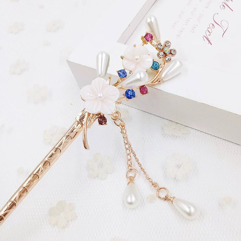 Kẹp tóc cổ điển retro bọ cạp cổ đại hàng ngày nhỏ tươi cổ tiara bước tua phụ nữ Hanfu hoang dã