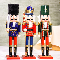 New European-style patch 38cm nutcracker soldier puppet furniture ornaments birthday lover Christmas gift