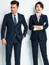 Professional suit suit suit men and women same royal blue suit bank sales hotel club executive overalls overalls