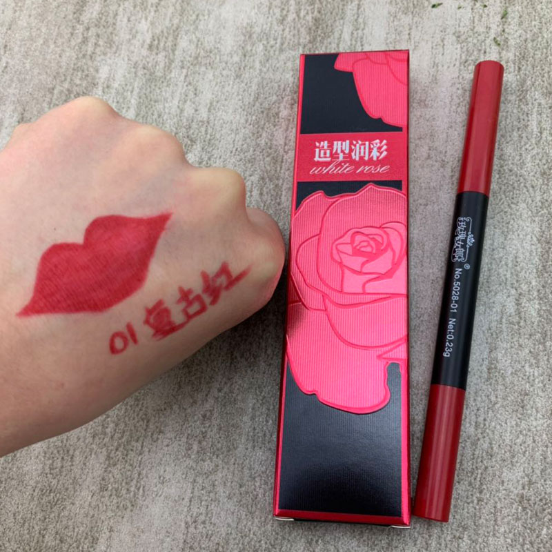 Rose girl lip line pen beginners waterproof and persistent not easy to fall off color hook line Mouth Red God Instrumental Lady Lip pen