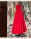 ລະດູໃບໄມ້ຫຼົ່ນແລະລະດູໜາວ 2023 ໃໝ່ Retro Cape Woolen Coat Long Red Cloak Warm Woolen Coat Large Size Women's Cloak