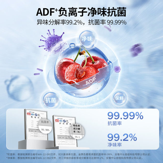 Meiling 271-Liter Three-Door Frost-Free Dual-Inverter Refrigerator with First-Class Energy Efficiency and Energy Saving Bcd-271Wp3Cx