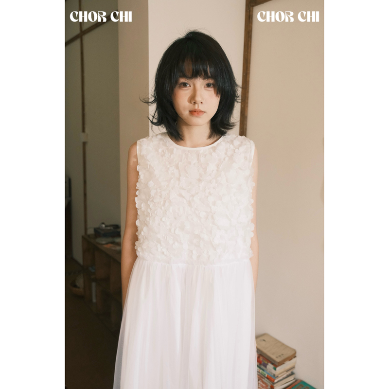 Chor Chi "Paper Flower" Floral Gauze Pure Cotton Inner Layer Vest Dress Chor Chi "Paper Flower" Floral Gauze Pure Cotton Inner Layer Vest Dress