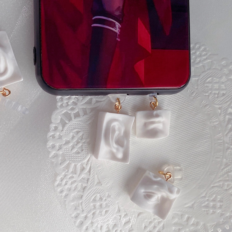 Fine art raw phone charging port dust stopper suitable for Apple Huawei Typec Android silicone gel headphone hole