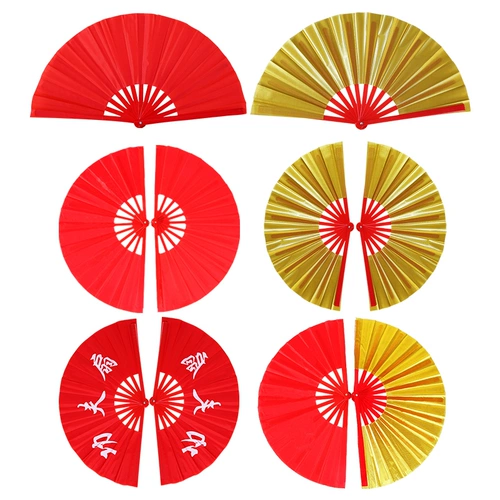 8 -INCH Детское фанатное кольцо кунг -фу вентилятор Красный двойной танце