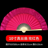 Экзамен с десятидюймовым экзаменом Специальный вентилятор с двусторонним шелком (Rose Red правая рука)