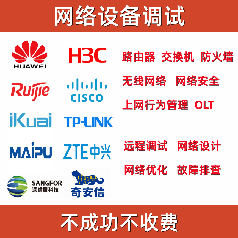 Remote Debugging of Huawei H3C Ruijie Routers, Switches, Firewalls, Wireless Ac Networks, and Troubleshooting