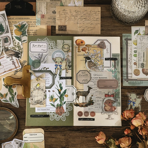 Справочник с материалом Dudumi Creative Plation Decorative Sticker Junkjournal Material Paper 260 Лист