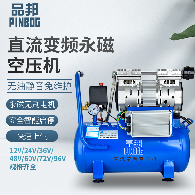 Pinbang 48V60V Dc Variable Frequency 24V Oil-Free Silent Air Pump 96V