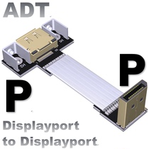 DP male to female extension cable displayport1 2 1 4 corner connection flat thin soft graphics card cable ADT