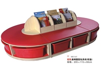 Special kindergarten sailing soft seat cabinet Round semicircular rectangular cabinet Childrens storage rack Storage rack