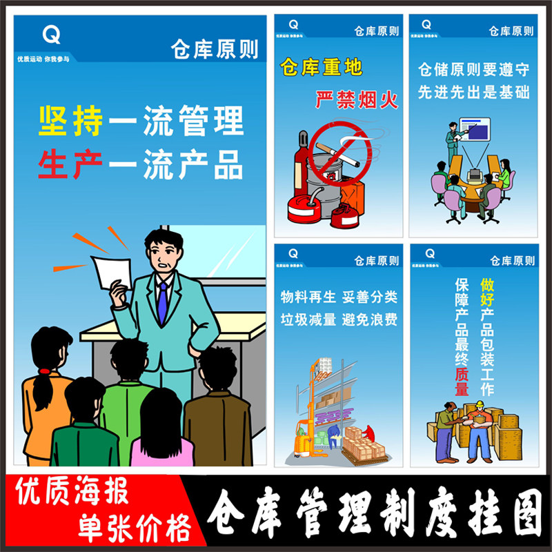 Warehouse Management Slogan Corporate Culture Flip Chart Display Board Company Office Inspirational Poster Workshop Propaganda Hanging Picture