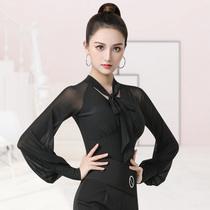 Danbaoluo high-end Latin dance top Jitteba dance clothing new lantern sleeve one-piece modern dance top female