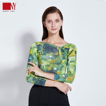 Nart national standard dance blouses womens new professional Morden dance elastic shirts The square dance Latin dance suit