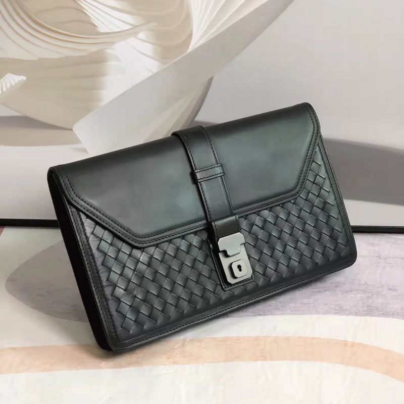 Men's Barengo VEANN BV Handbag Woven Purpose Men's Leather Business Leisure Square Handbag