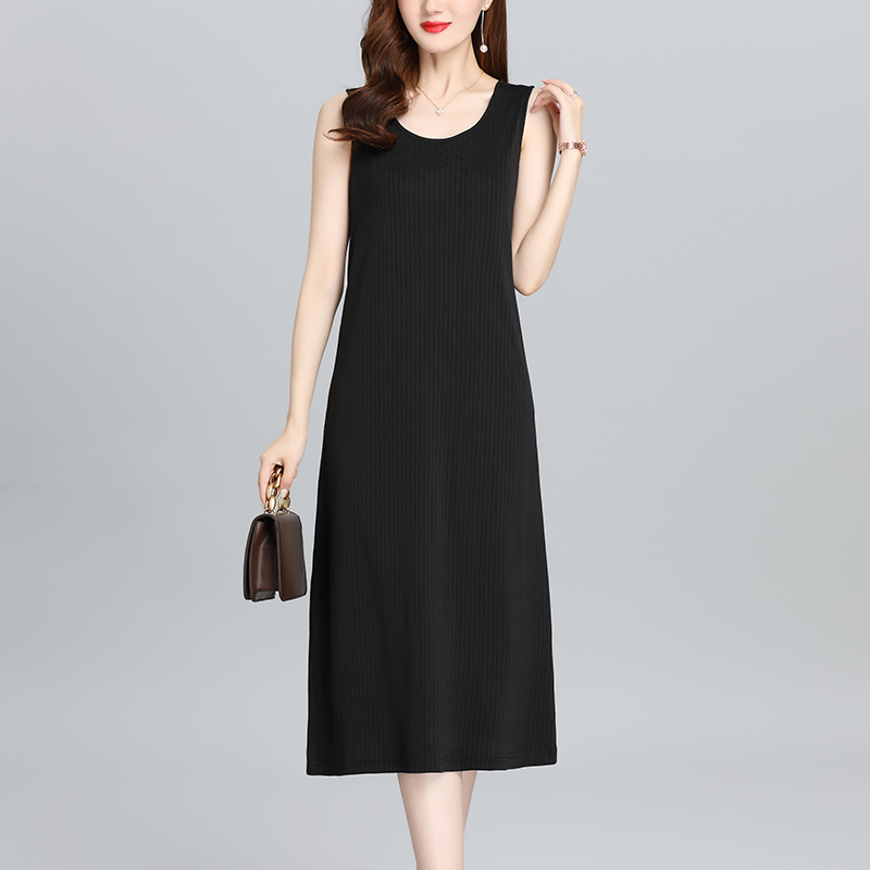 Sleeveless Slip Dress for Women 2026 New Style Inner Wear Ice Silk Mom Summer Dress Plus Size Tummy-Covering Sleeveless Summer Wear