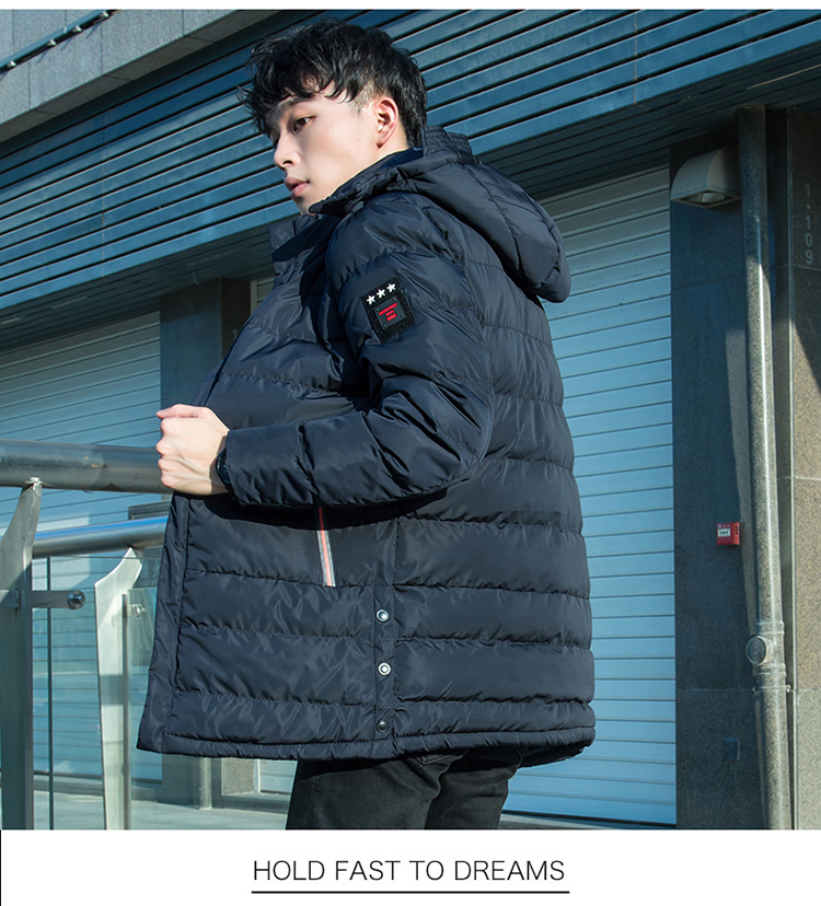 Áo khoác cotton nam mùa đông dài 2018 mới dày ấm áp cho giới trẻ giản dị mẫu áo khoác nam đẹp 2021