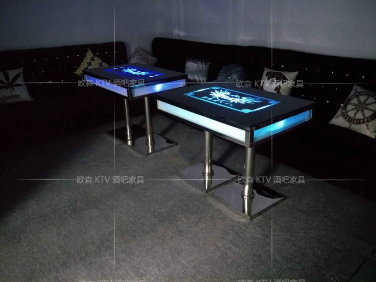 Phong cách châu Âu KTV bàn cà phê và ghế bar đêm clubhouse hộp thẻ bàn ghế đơn giản sáng tạo led đồ nội thất - Giải trí / Bar / KTV