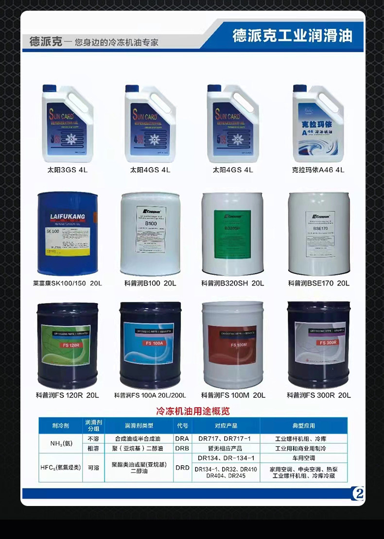 博德泽制冷冷冻油汉钟复盛压缩机冷冻油B5.2  BSE32  B100   B320专用(pic12)
