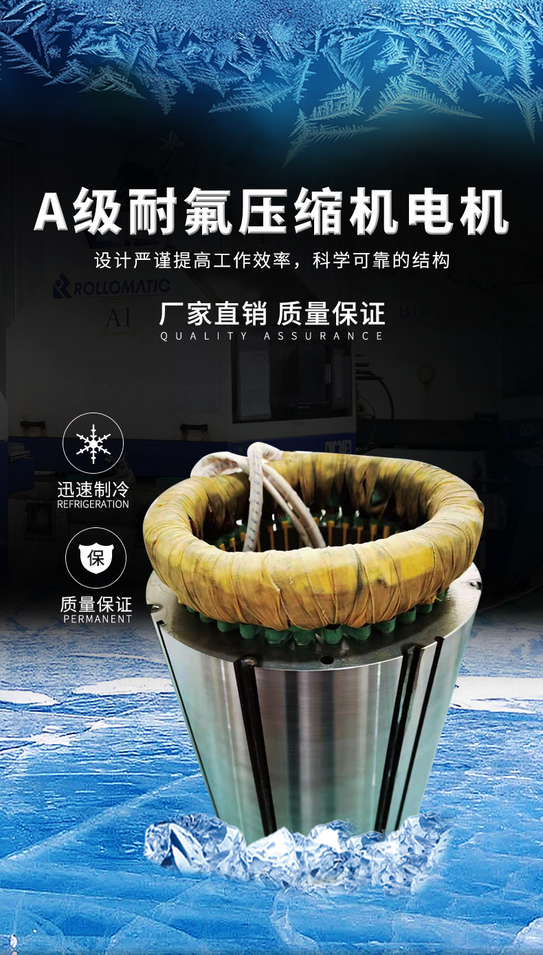 博德泽制冷谷黑三洋雪梅开利汉钟复盛耐氟电机维修线圈(pic4)
