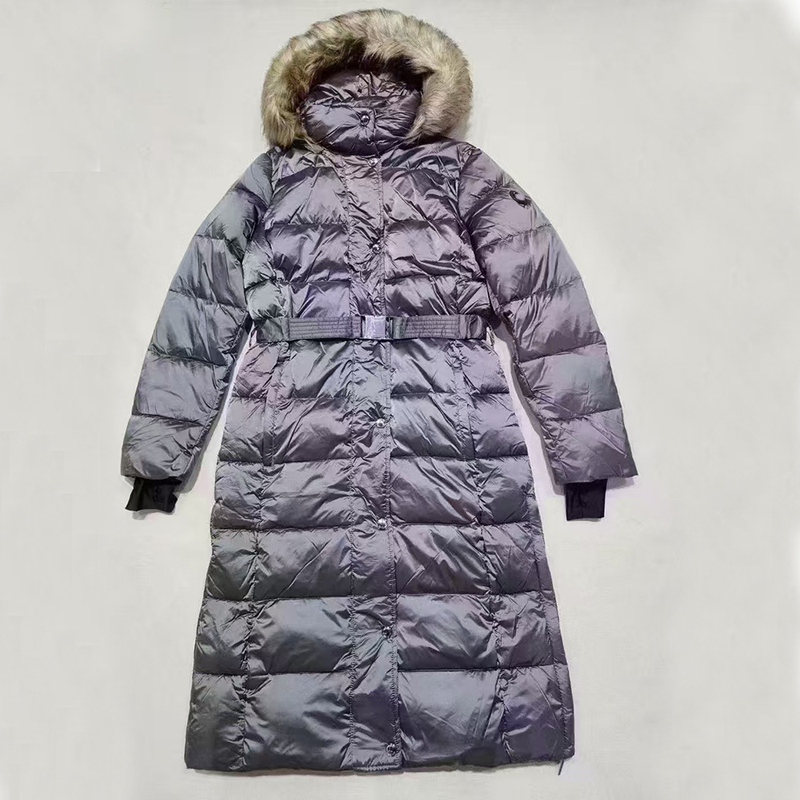 American m Series Winter Women's Belt-Style Fashionable Detachable Hood Mid-Length down Jacket American m Series Winter Women's Belt-Style Fashionable Detachable Hood Mid-Length down Jacket