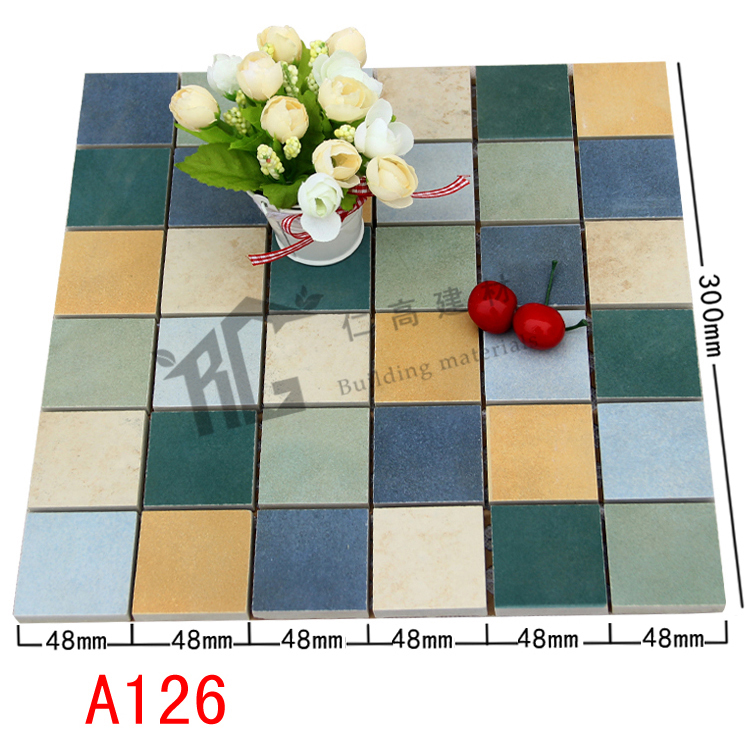 Tile Small Flower Brick Flower tile Hand painted retro dressing room Kitchen Waist Line Stairs 100 Colour wall Brick