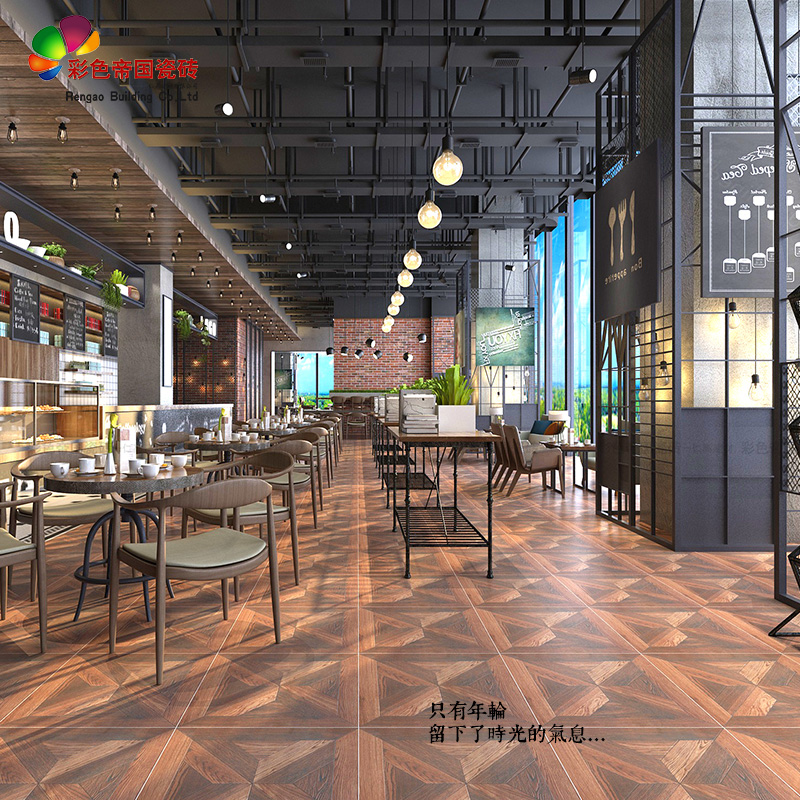 Imitation wood grain brick parquet brick solid wood 600 living room bedroom dining room hotel imitation classical wood floor tile floor tile