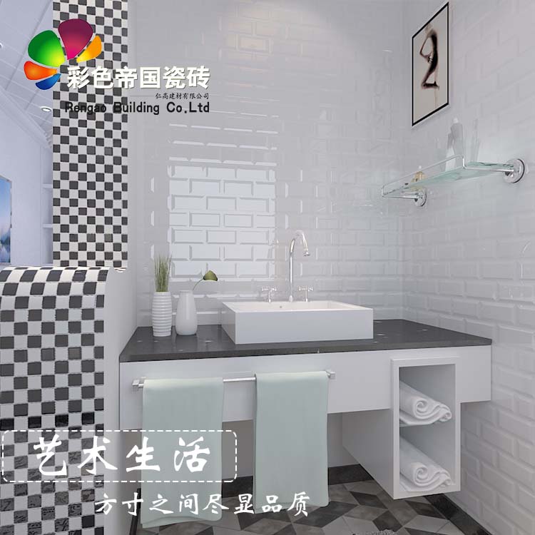 Bread Brick White Vin Fossil Metro Brick 300 x 600 Makeup Room Catering Shop Wall Brick Bathroom Floor Tiles Kitchen