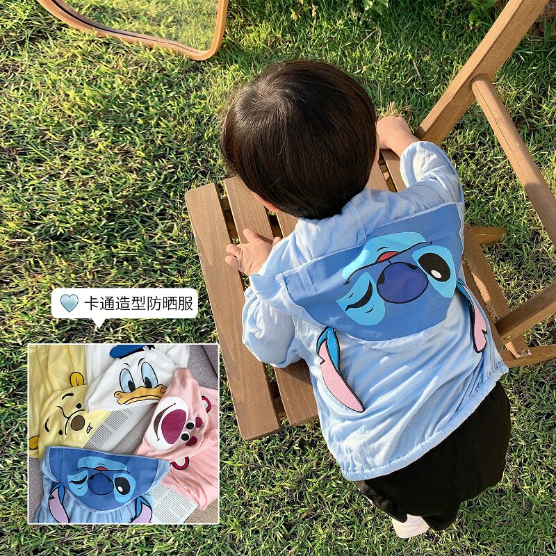 Chen Tai pig L moms Baby Cartoon Full Print Even Hat Sunscreen Summer Baby Lakt-shirt Loose Styling Jacket