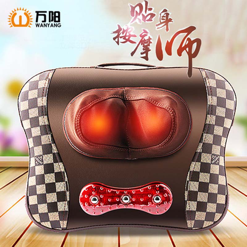 Massage Pillow Multifunction Cervical Spine Massager Heating Electric Waist Shoulder Neck Instrument Home Pushback Knead Massage Back Cushion