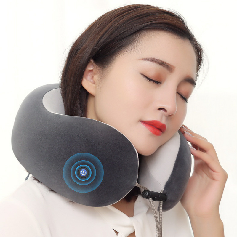 Massage U Type Pillow Electric Cervical Massage Instruments Shake Memory U Type Neck Protection Pillow Intelligent Home Neck Charging Pillow