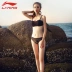 Li Ning Bikini ba mảnh áo tắm nữ chia tam giác ngực nhỏ thu thập áo gợi cảm áo tắm mùa xuân nóng bỏng nữ - Bikinis