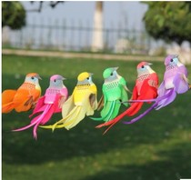 Simulation bird landscaping Home decoration props ornaments Feather bird decorative crafts Fake bird