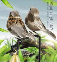 High simulation of small sparrow clip foam feather bird Fake bird Pastoral garden American Country decorative ornaments