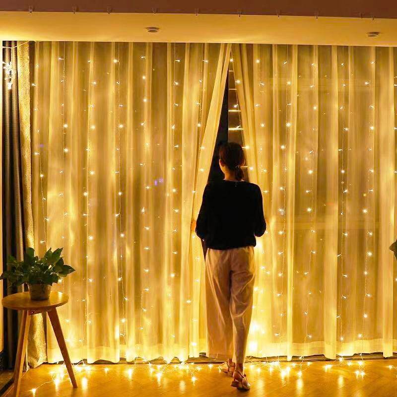 led curtain light room full of stars decorative light string star small light string girl heart net red room layout wind floating